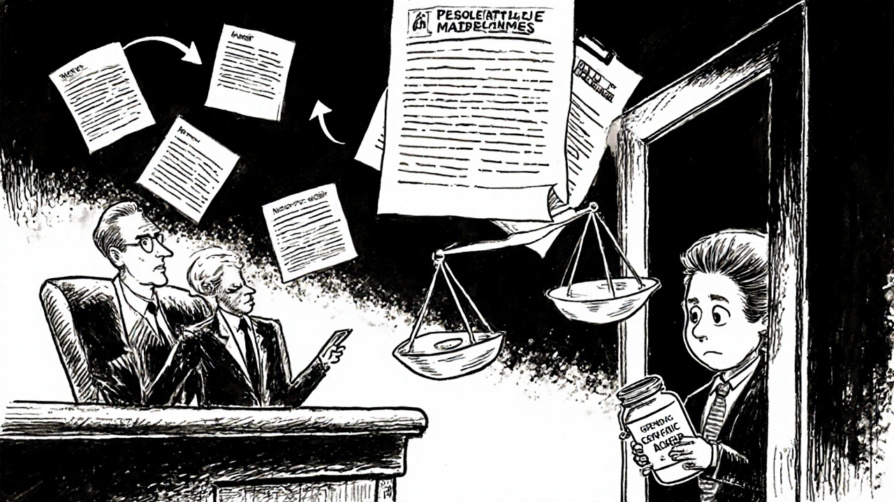 A legal battle between brand and generic drug companies unfolds, with an FDA scale tipping toward patient access.