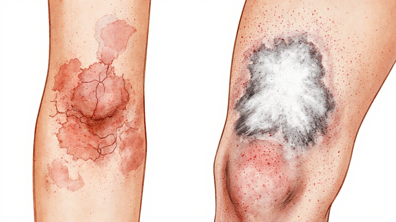 Eczema vs. Psoriasis: How to Tell the Difference by Rash Appearance