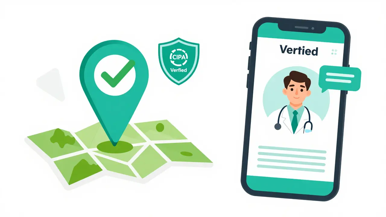 Illustration of verified Canadian pharmacy and telemedicine