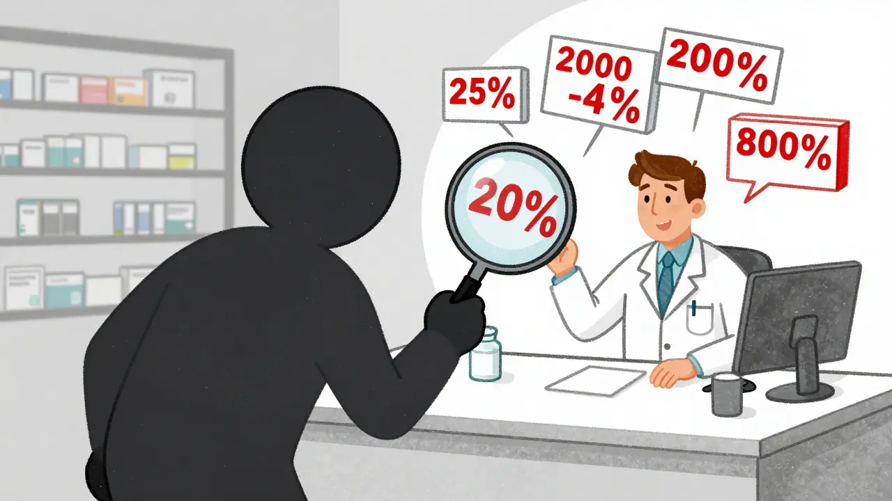 PBM figure showing hidden high drug markups