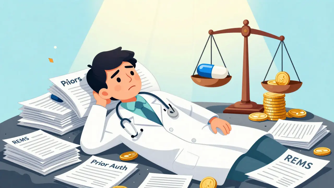 Physician overwhelmed by paperwork and costs